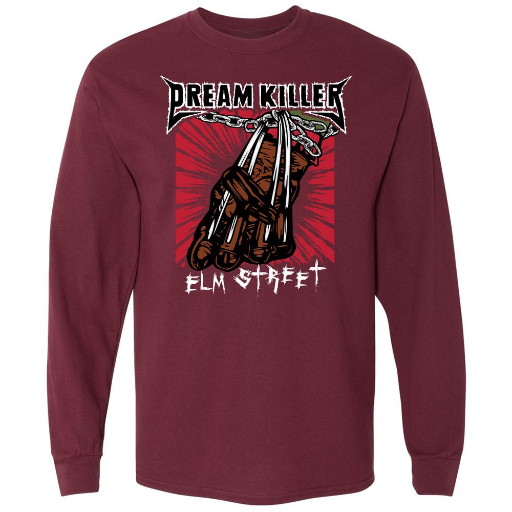 Long Sleeve T-Shirt - E3JVF9M6 - Maroon - 11