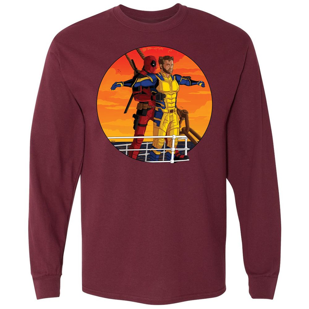 Long Sleeve T-Shirt - BL9FACRX - Maroon - 11