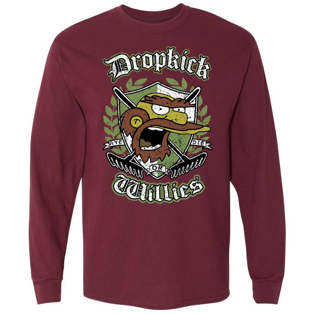 Long Sleeve T-Shirt - M75NPY72 - Maroon - 11