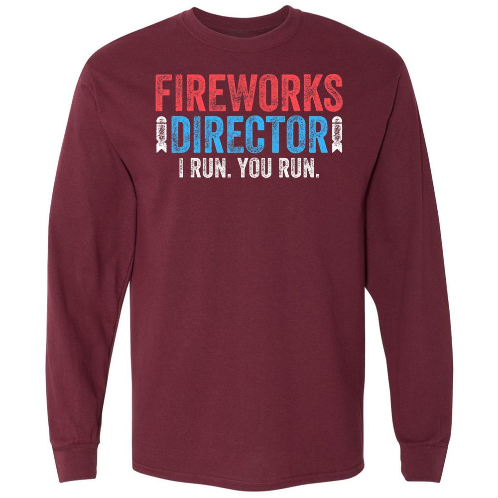 Long Sleeve T-Shirt - QXL6BCDC - Maroon - 11