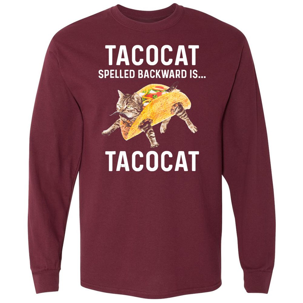 Long Sleeve T-Shirt - QHFGC9S2 - Maroon - 11