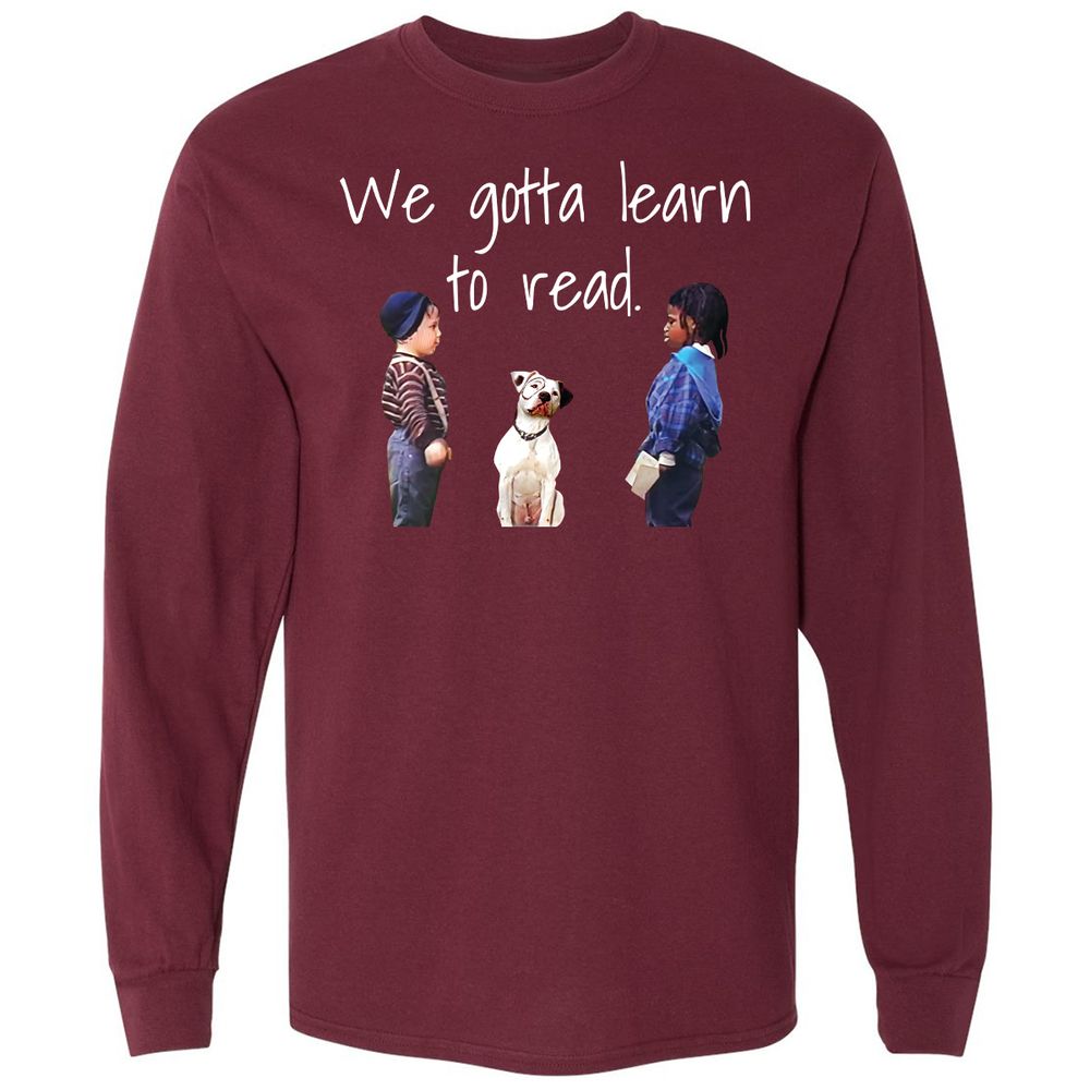 Long Sleeve T-Shirt - RYQDVGTZ - Maroon - 11