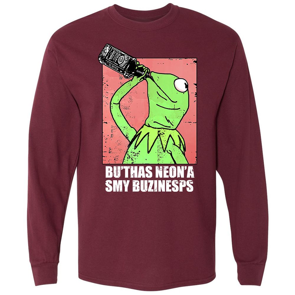 Long Sleeve T-Shirt - KYNBM7JG - Maroon - 11