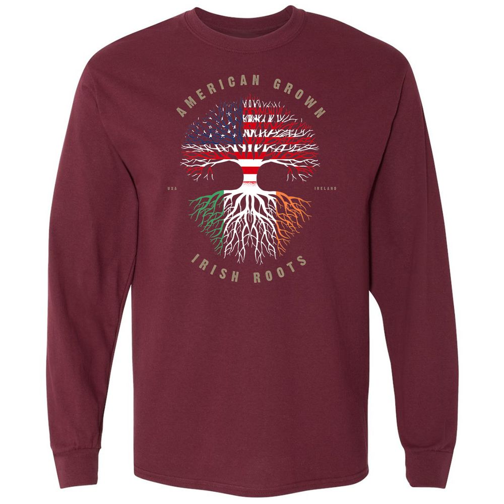Long Sleeve T-Shirt - C7JQGKV8 - Maroon - 11