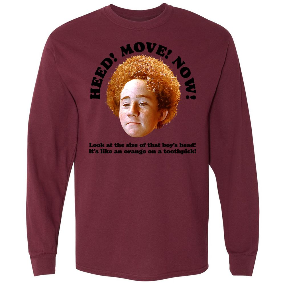 Long Sleeve T-Shirt - XTJ49WEJ - Maroon - 11