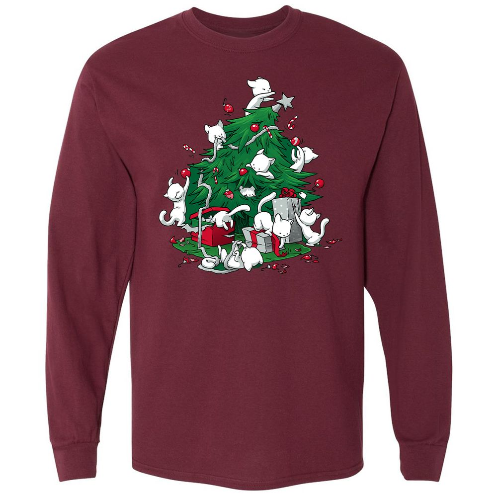 Long Sleeve T-Shirt - ZA4LCA91 - Maroon - 11