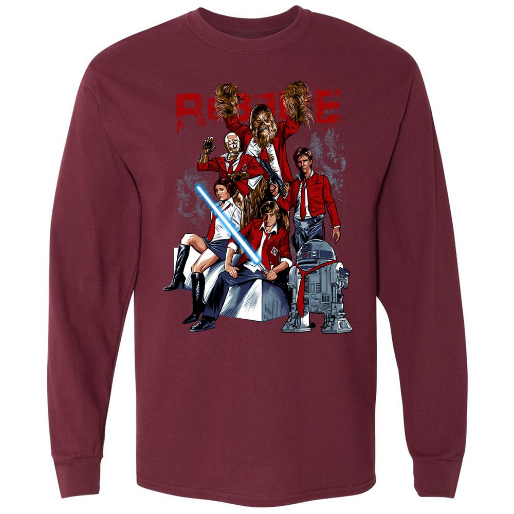 Long Sleeve T-Shirt - BGD3GXKL - Maroon - 11