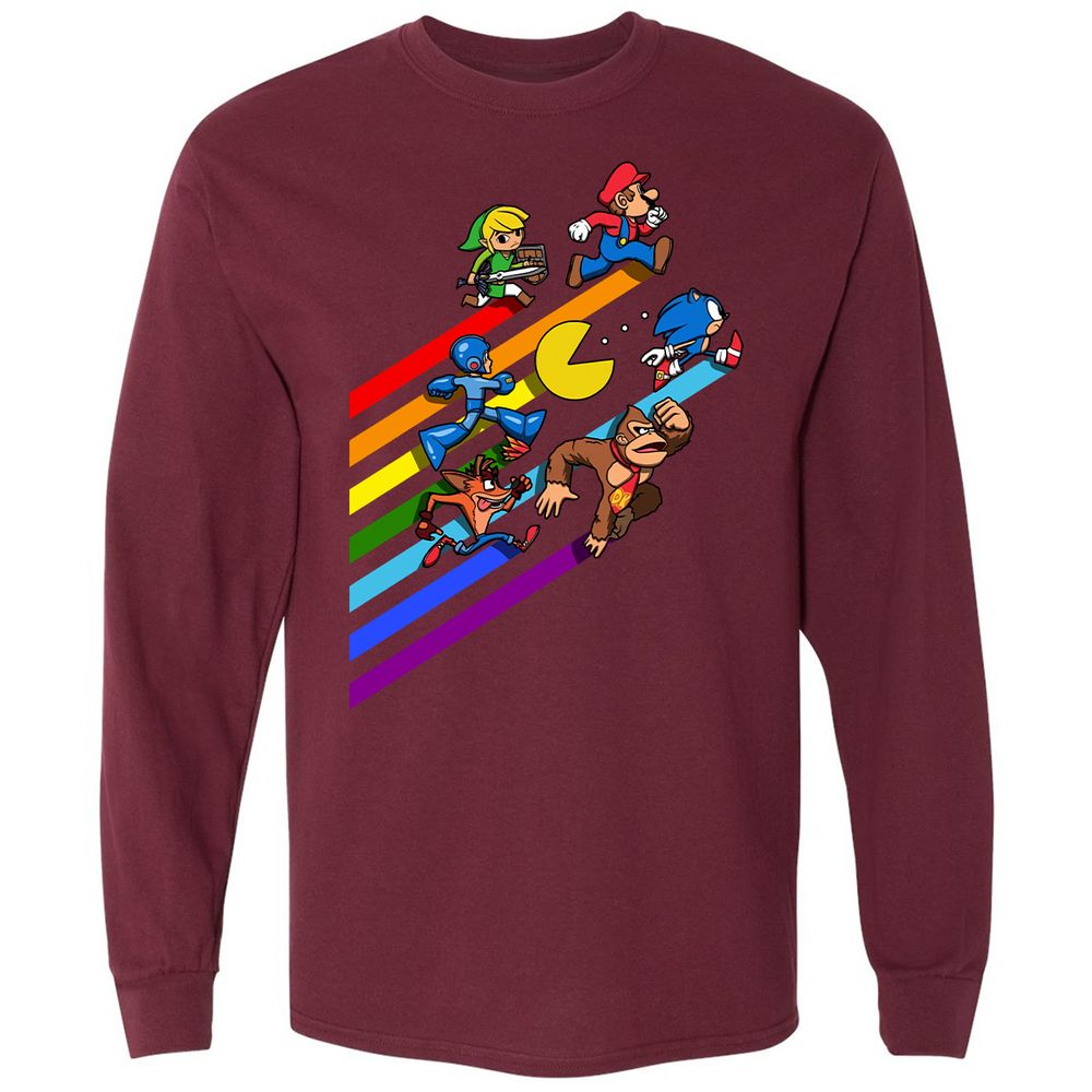 Long Sleeve T-Shirt - R8627NCT - Maroon - 11