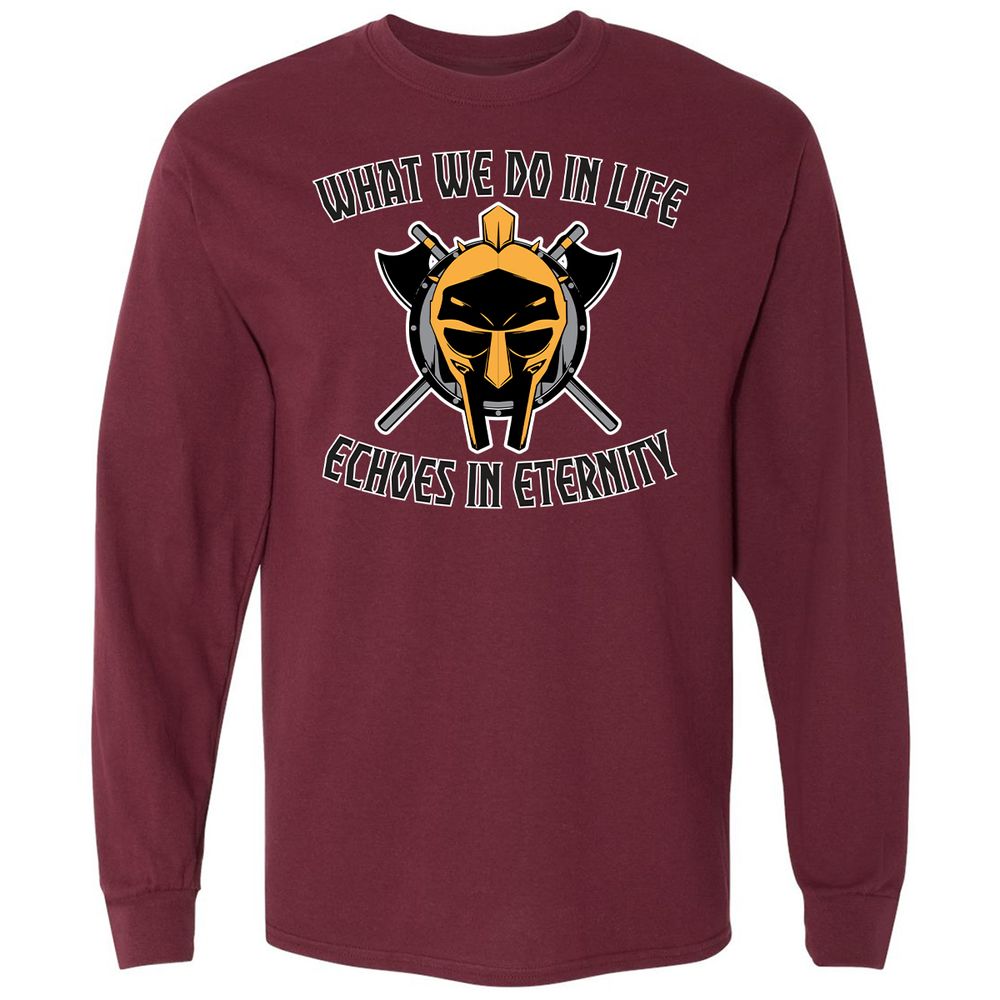 Long Sleeve T-Shirt - GY4HE3U3 - Maroon - 11