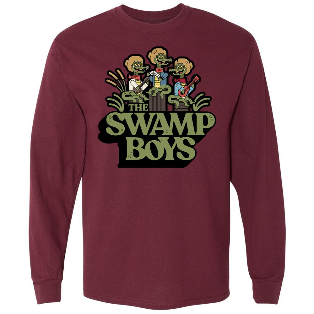Long Sleeve T-Shirt - 7Y2XTSWU - Maroon - 11