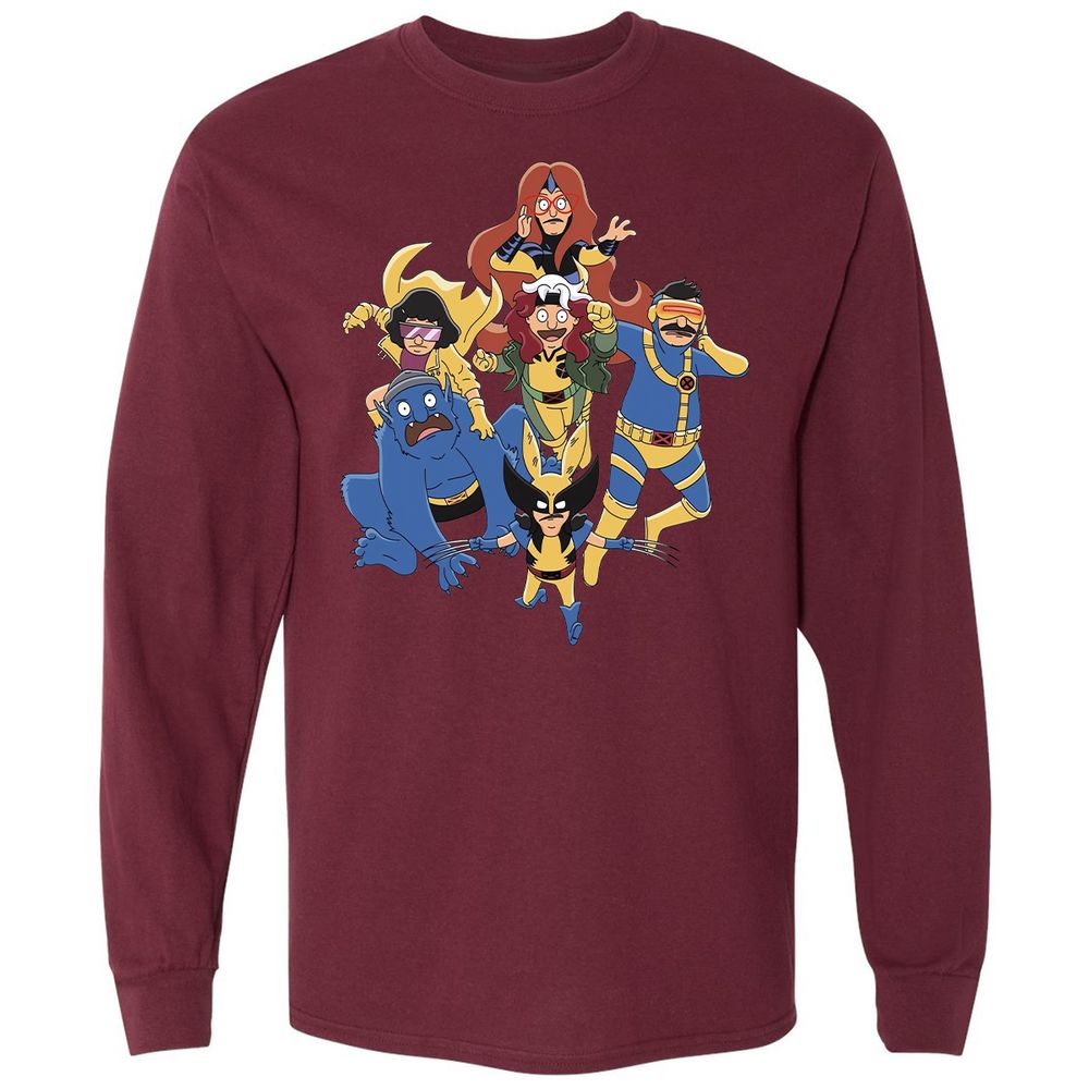 Long Sleeve T-Shirt - 1X7BW52R - Maroon - 11