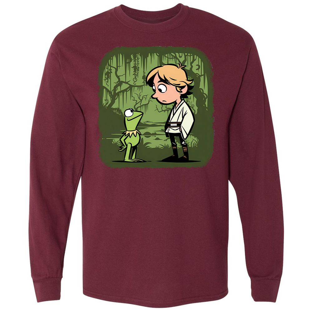 Long Sleeve T-Shirt - WN7ZUKWQ - Maroon - 11