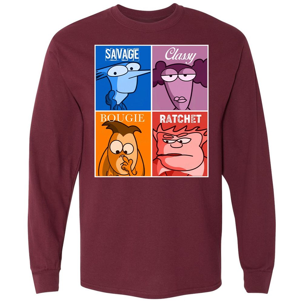 Long Sleeve T-Shirt - 2457RDYW - Maroon - 11