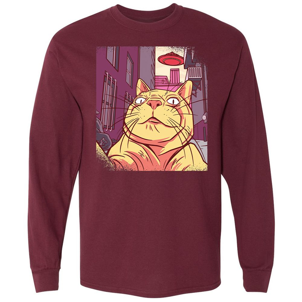 Long Sleeve T-Shirt - 7NTDVBCJ - Maroon - 11