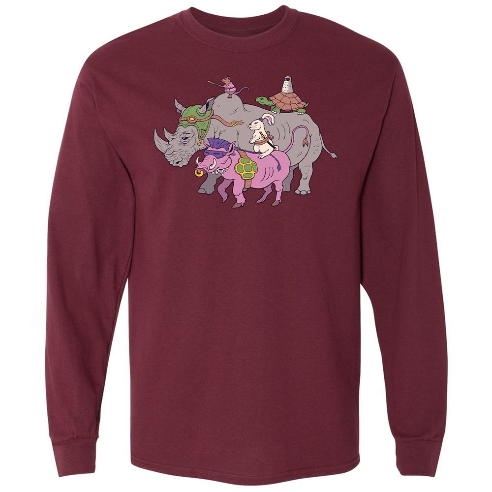 Long Sleeve T-Shirt - Z4FGDXWY - Maroon - 11