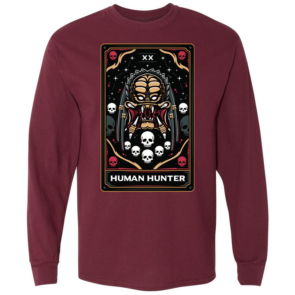 Long Sleeve T-Shirt - K5UN3HDR - Maroon - 11