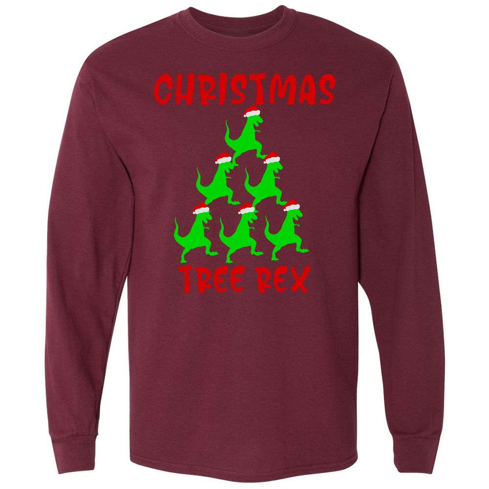 Long Sleeve T-Shirt - 3BF63QZW - Maroon - 11