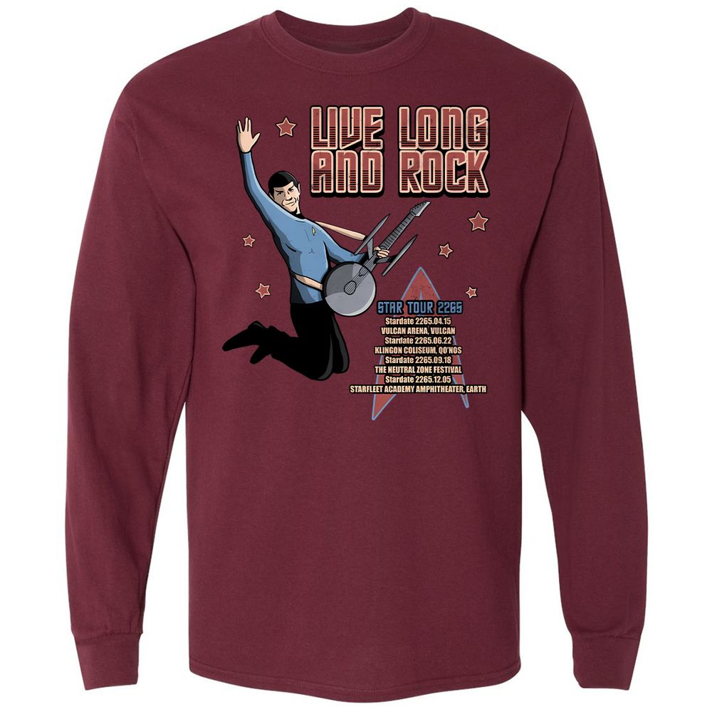 Long Sleeve T-Shirt - FLGH4G91 - Maroon - 11