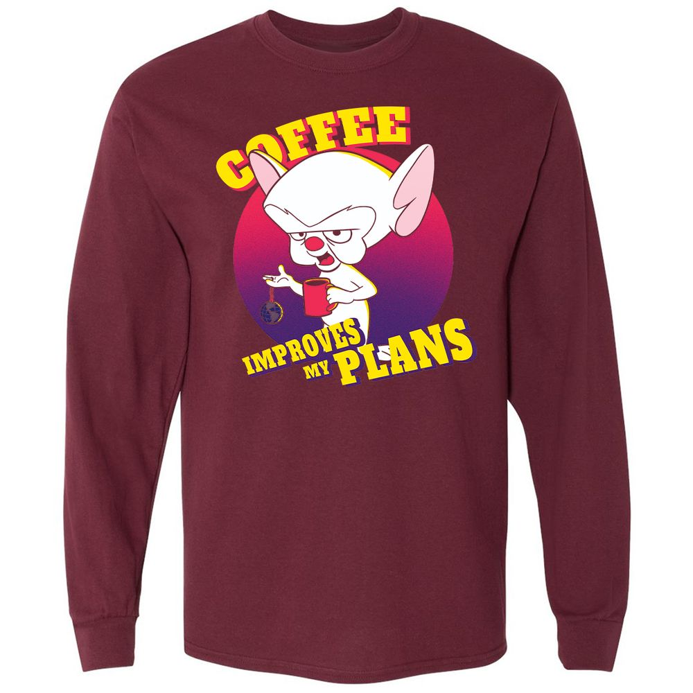 Long Sleeve T-Shirt - BYCJED33 - Maroon - 11