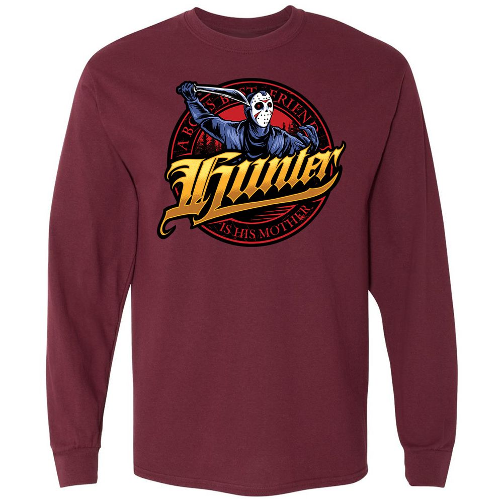 Long Sleeve T-Shirt - MM3VXVEQ - Maroon - 11