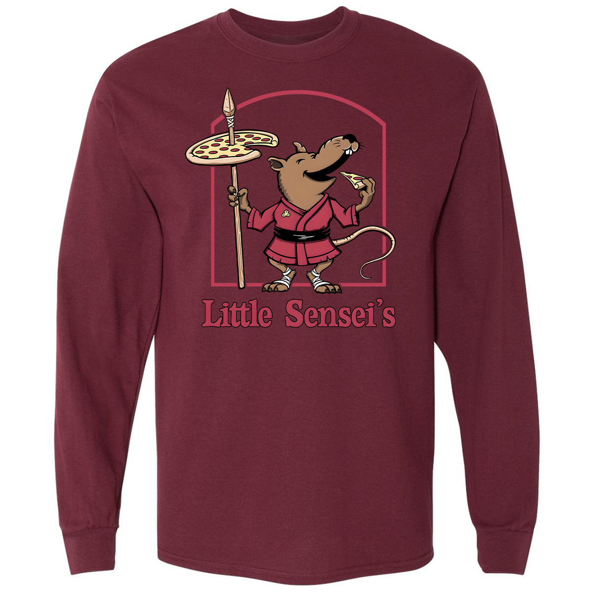 Long Sleeve T-Shirt - 3CHFP4F3 - Maroon - 11