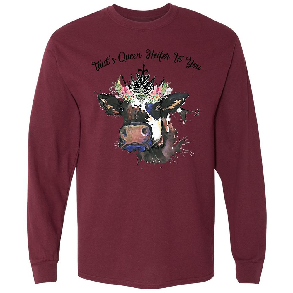 Long Sleeve T-Shirt - HUT9X2HF - Maroon - 11