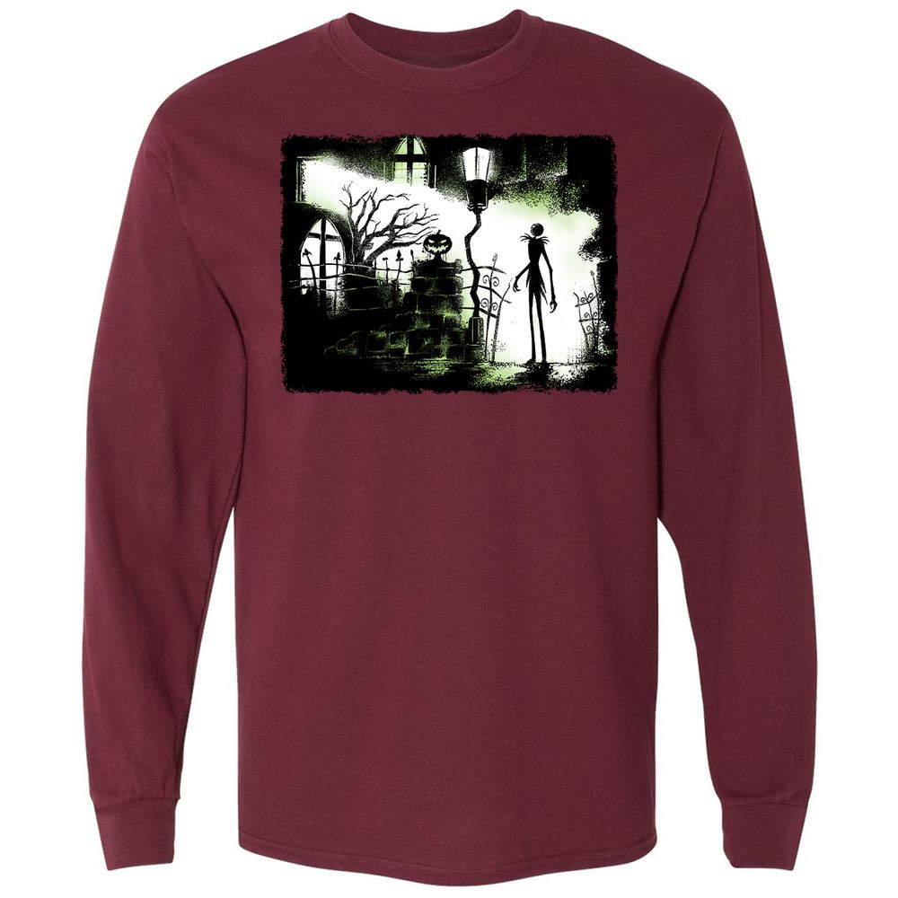 Long Sleeve T-Shirt - Black - Maroon - 11
