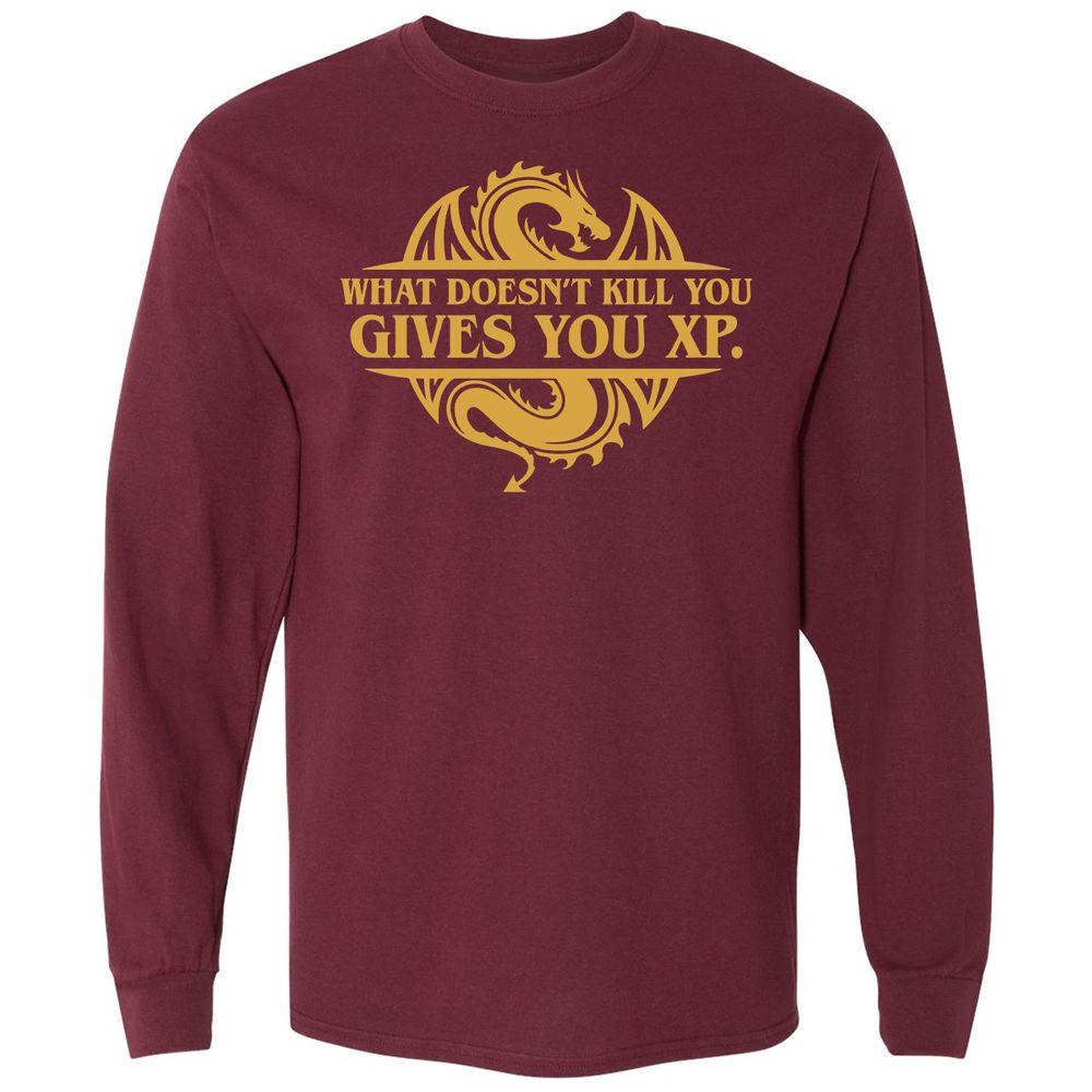 Long Sleeve T-Shirt - U6WVCS9F - Maroon - 11