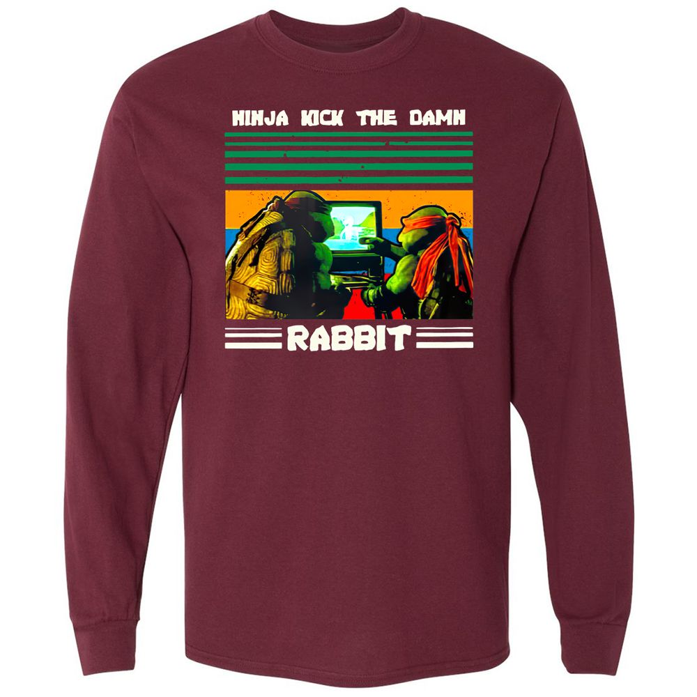 Long Sleeve T-Shirt - 7BVJ5XSM - Maroon - 11