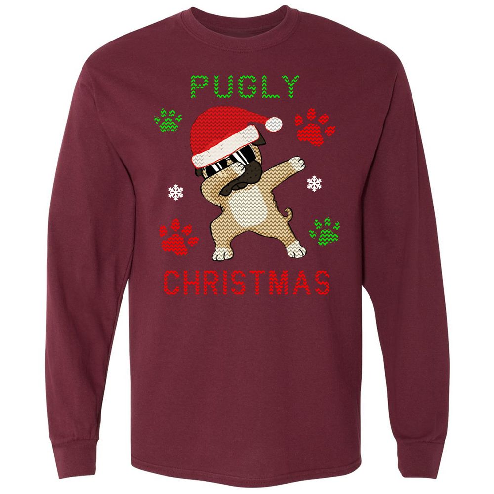 Long Sleeve T-Shirt - D3YX4EMK - Maroon - 11