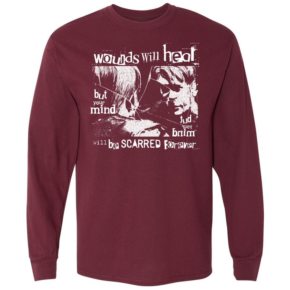 Long Sleeve T-Shirt - JRG5ZDXK - Maroon - 11