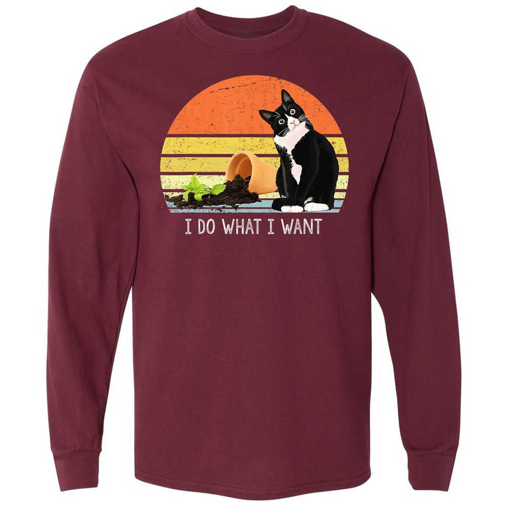 Long Sleeve T-Shirt - VTD9W1KA - Maroon - 11