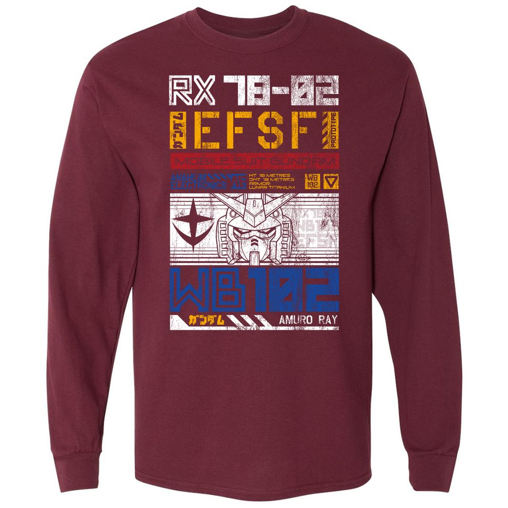 Long Sleeve T-Shirt - LZJW91S4 - Maroon - 11