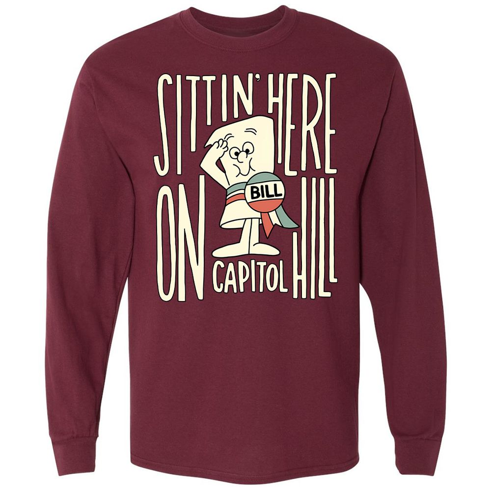 Long Sleeve T-Shirt - Z871UJ5L - Maroon - 11