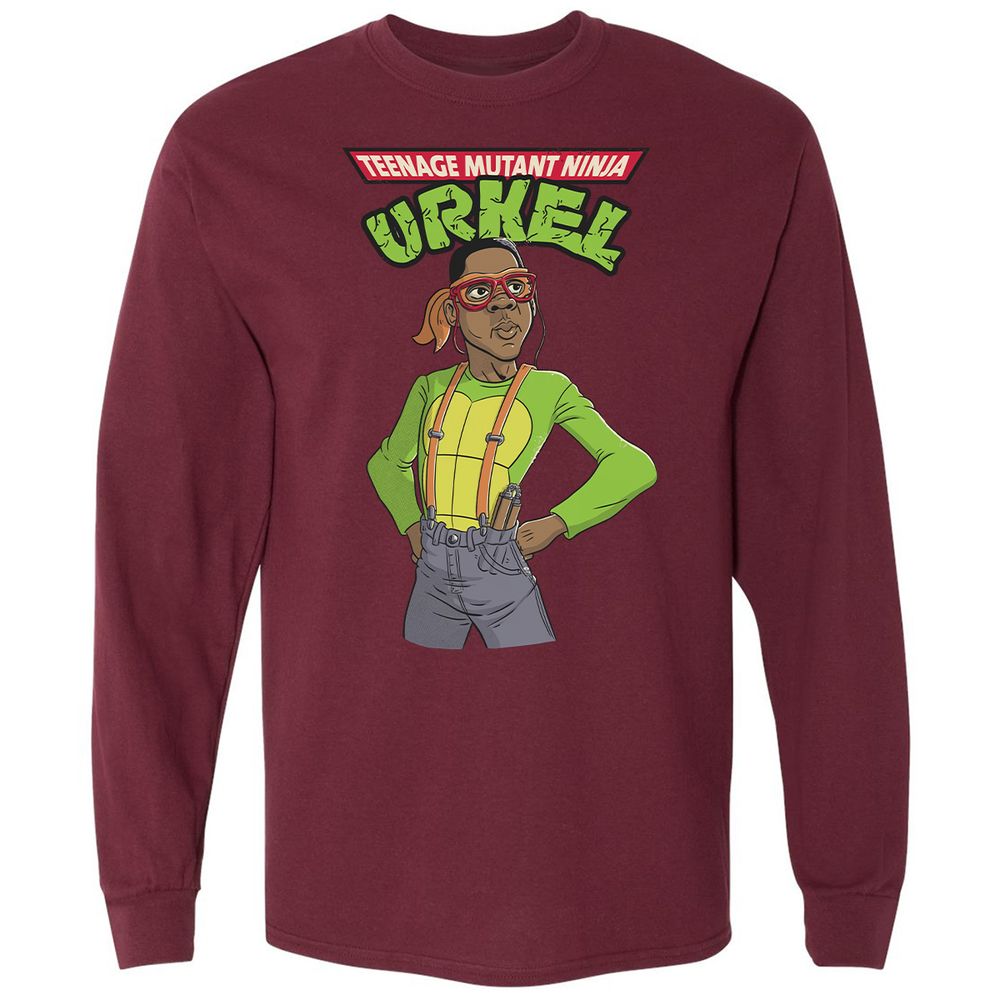 Long Sleeve T-Shirt - YV6CBPMZ - Maroon - 11
