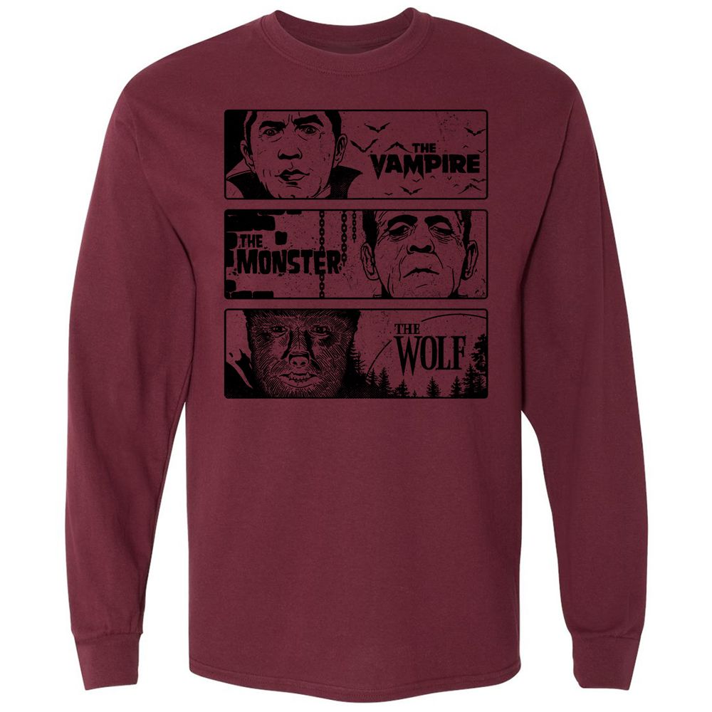 Long Sleeve T-Shirt - XYJN5Z32 - Maroon - 11