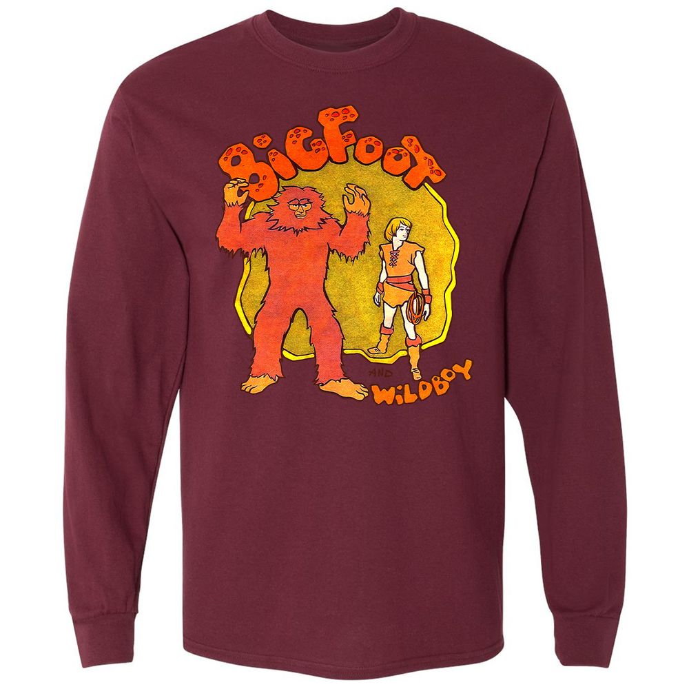 Long Sleeve T-Shirt - E7GVJWAV - Maroon - 11