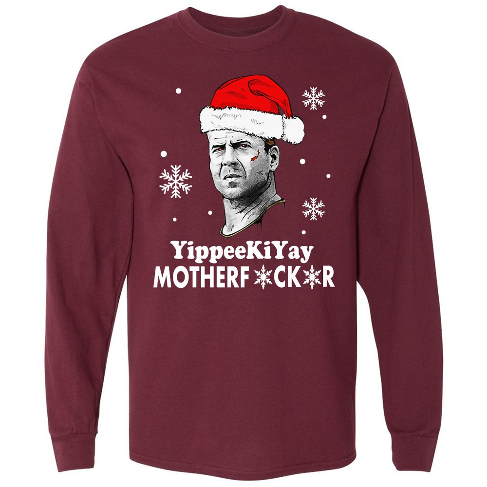 Long Sleeve T-Shirt - Z9GMQL38 - Maroon - 11