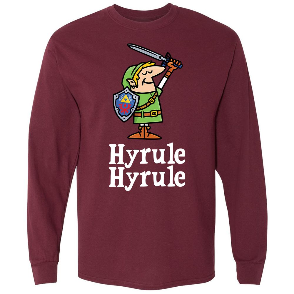 Long Sleeve T-Shirt - WWSKGG2Y - Maroon - 11