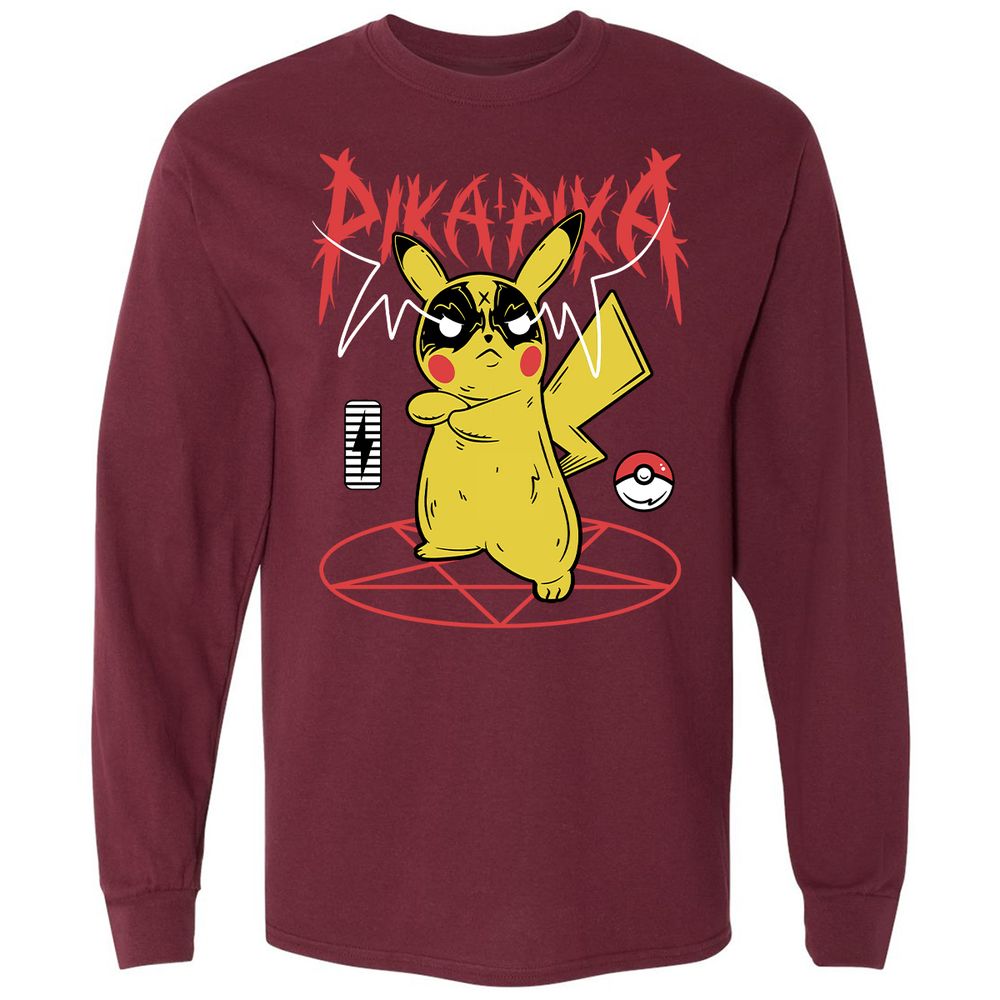 Long Sleeve T-Shirt - 244F35M7 - Maroon - 11