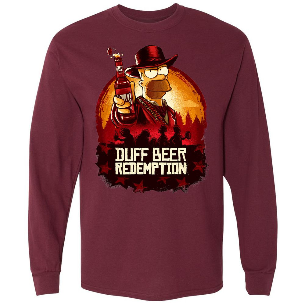 Long Sleeve T-Shirt - QAX9XERD - Maroon - 11
