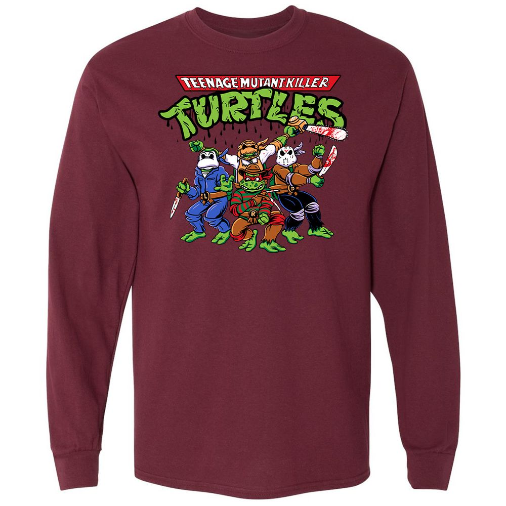 Long Sleeve T-Shirt - Y2Q8ZE8C - Maroon - 11