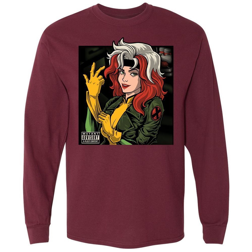 Long Sleeve T-Shirt - V7QJCZW4 - Maroon - 11