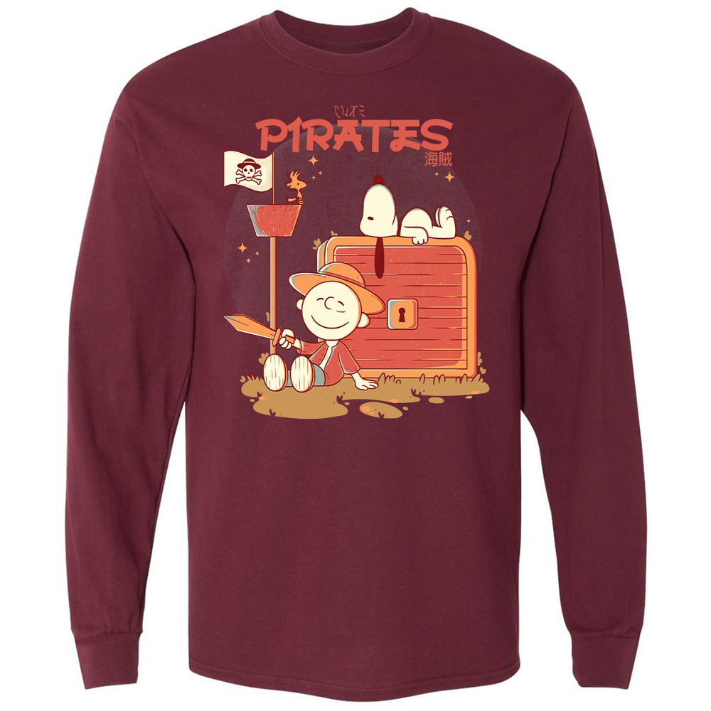 Long Sleeve T-Shirt - RAK7KSPQ - Maroon - 11