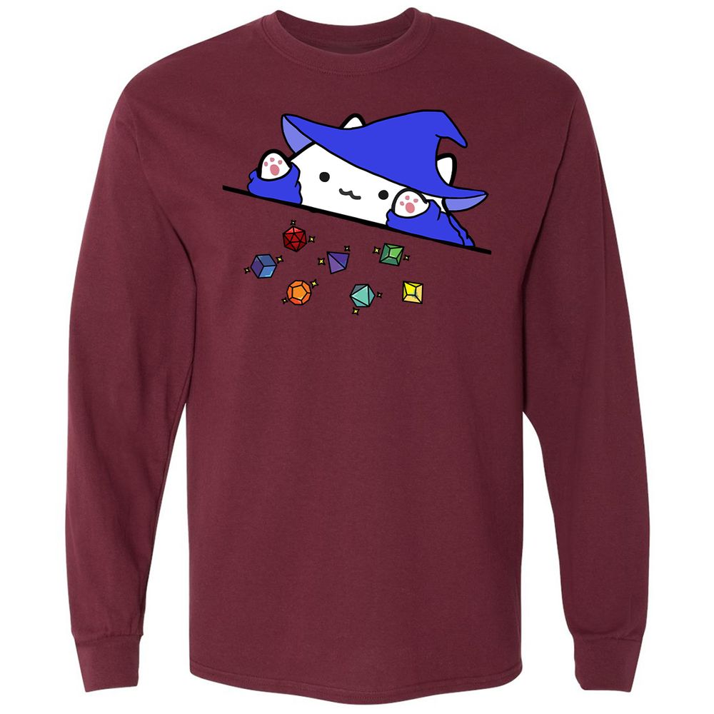 Long Sleeve T-Shirt - JM1DXRK4 - Maroon - 11