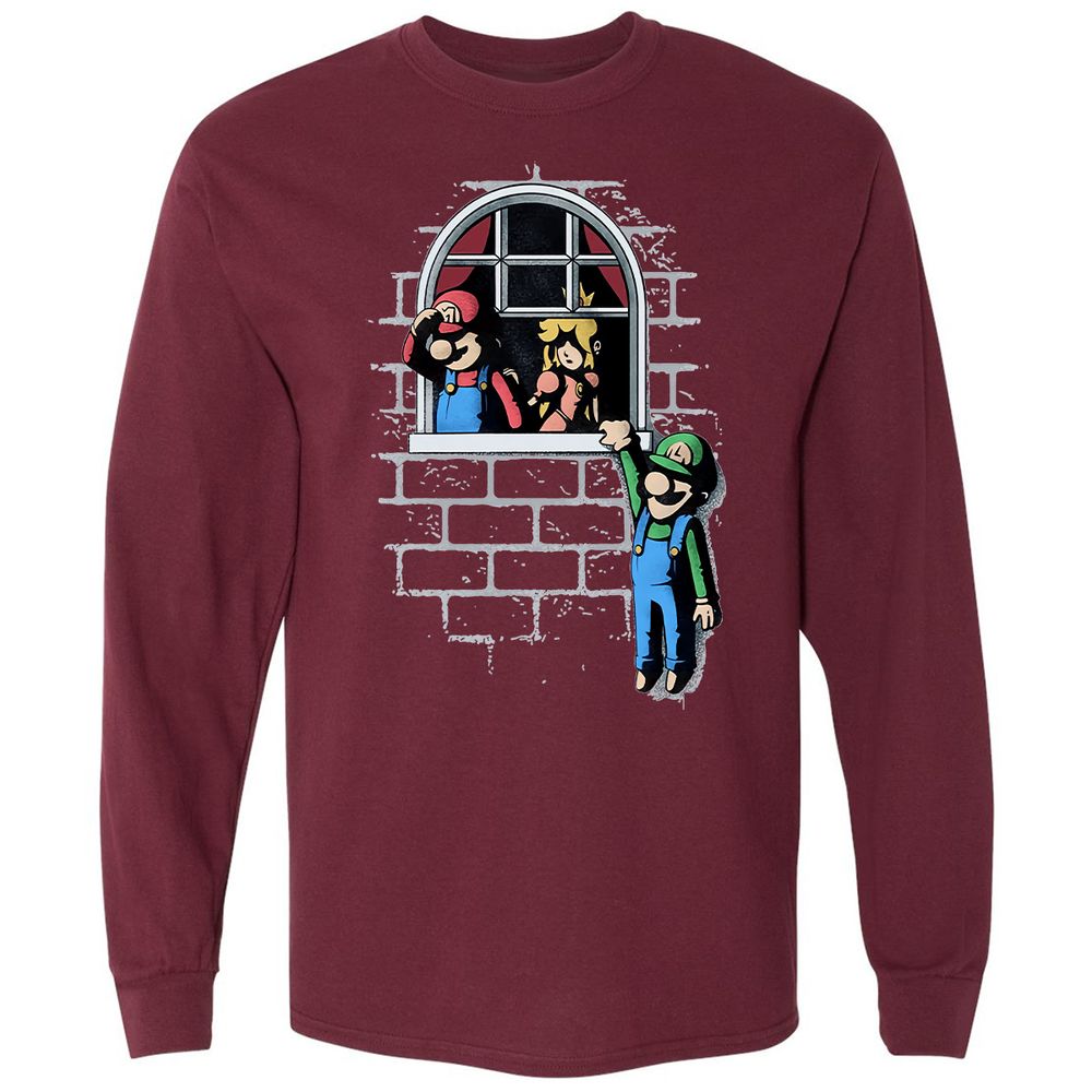 Long Sleeve T-Shirt - V5WH1QD8 - Maroon - 11