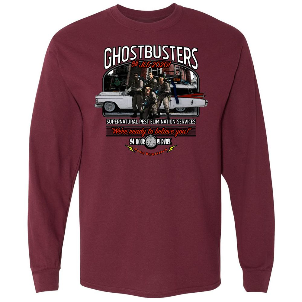 Long Sleeve T-Shirt - 44X2QKK6 - Maroon - 11