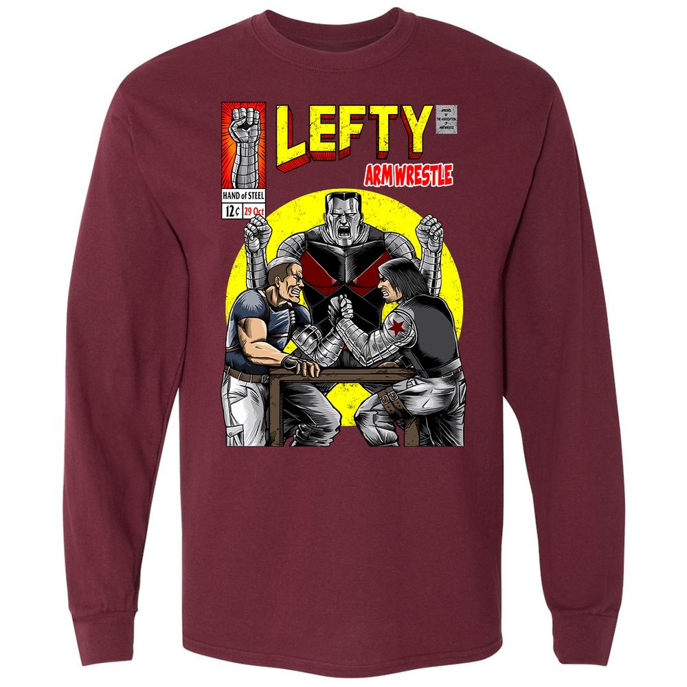 Long Sleeve T-Shirt - F9HFDWZV - Maroon - 11
