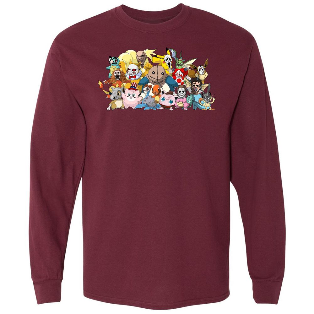 Long Sleeve T-Shirt - K49WMK76 - Maroon - 11