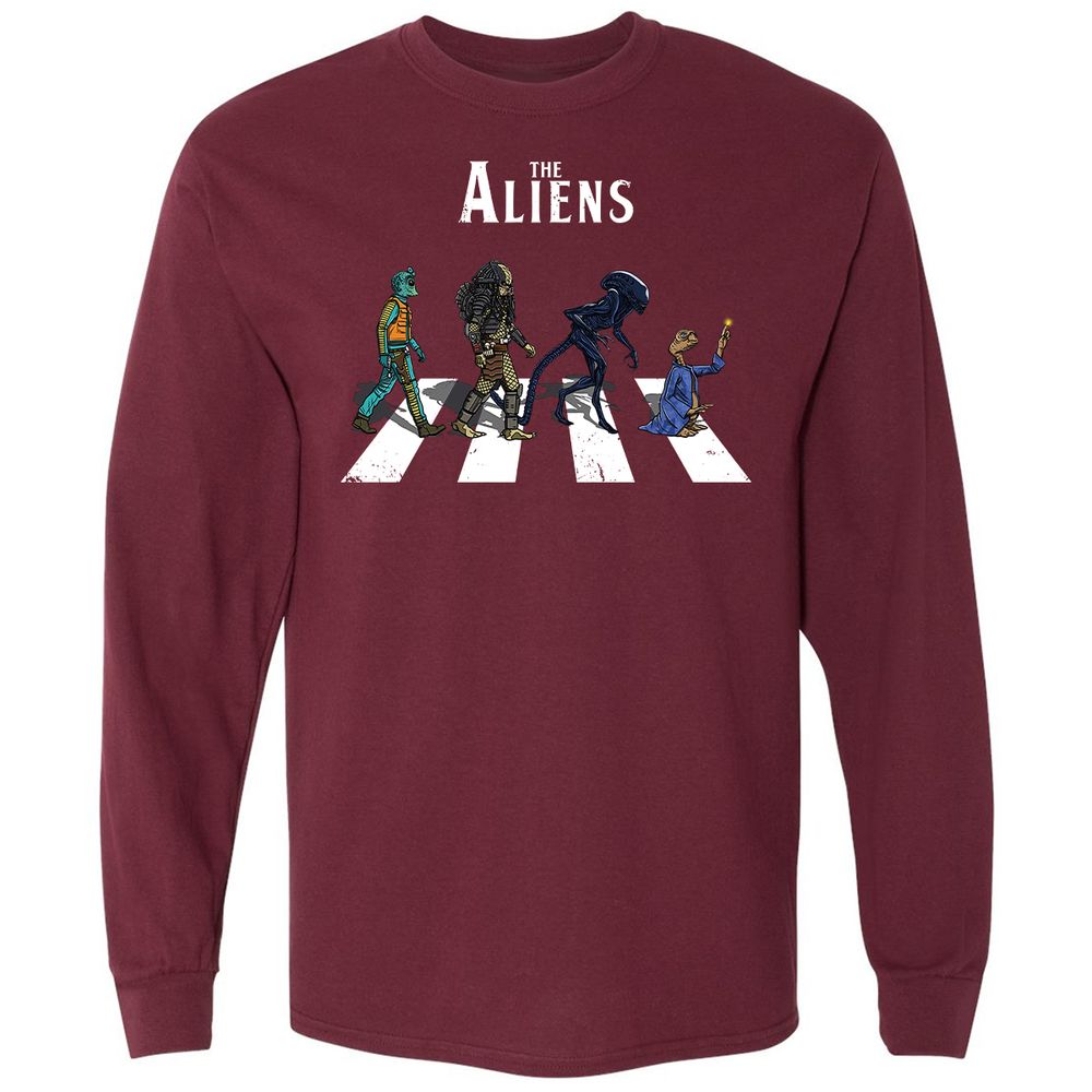 Long Sleeve T-Shirt - 31XKTG31 - Maroon - 11